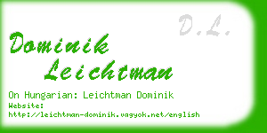 dominik leichtman business card